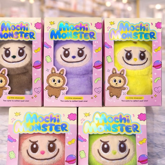 Mochi Monster Accessories - NWT Mochi Monster Plush Charm Bundle of 5 | Kawaii Assorted Colors